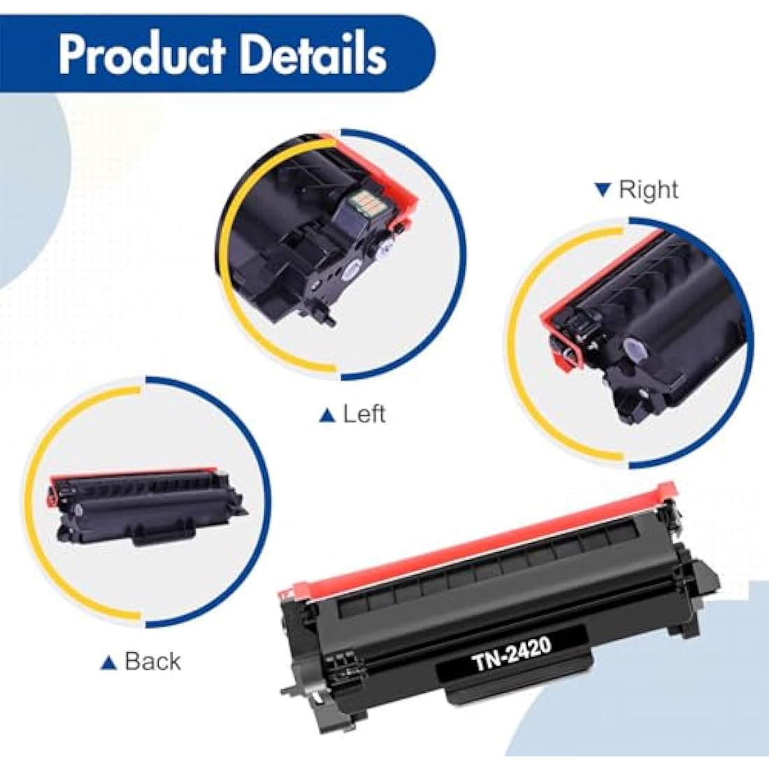 TN2420 Toner Cartridge for Brother HL-L2350DW Toner TN-2420 TN2410 TN-2410 MFC-L2710DW MFC-L2710DN HL L2350DW HL-L2310D DCP-L2530DW MFC-L2750DW DCP-L2510D MFC-L2730DW DCP-L2550DN HL-L2375DW Ink 2-Pack
