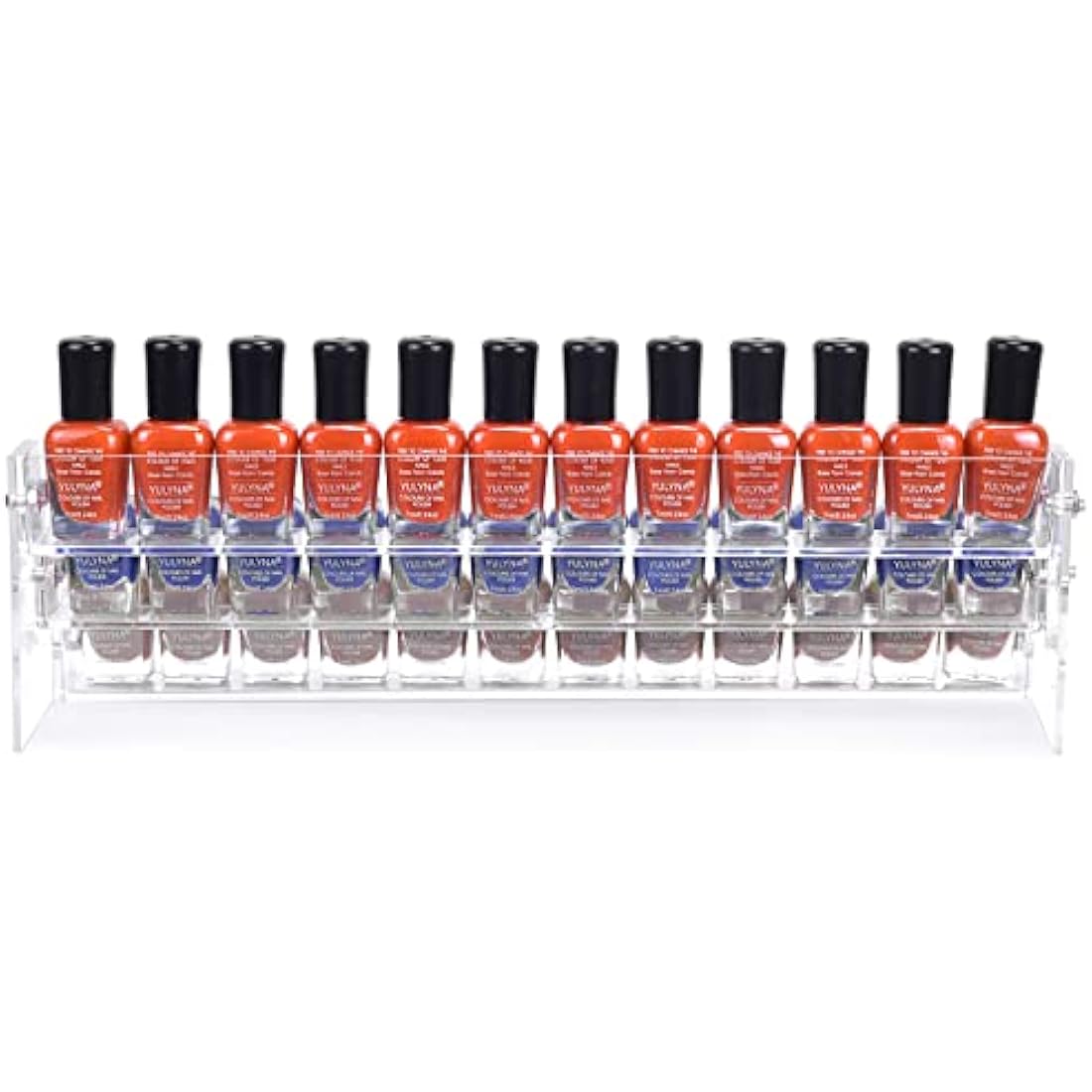 BTremary 3 Packs Clear Nail Polish Organiser Stand Shelf Rack, Acrylic Display Stand For Sunglasses Essential Oils, Paint Organiser Rack, Nail Varnish Storage to 36 Bottles (Fit 1-2oz Bottles)