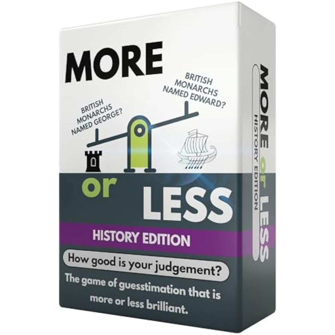More or Less History Edition Card Game | 2 Players + | Travel & Pocket Card Game for Kids, Teens & Adults | Play Anywhere