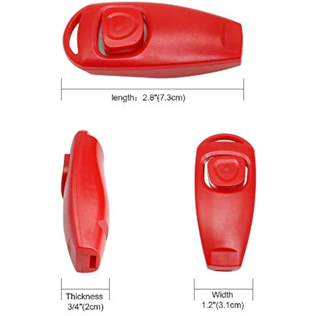 Symphonyw Dog Training Clickers, 4PCS Dog Whistle Clicker 2 in 1 Whistle and Clicker Pet Training Tools with Wrist Strap