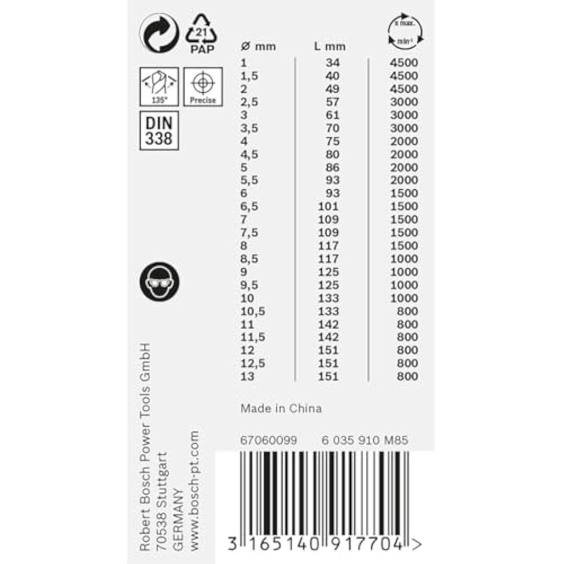 Bosch Professional 25-Piece PointTeQ HSS Twist Drill Bit Set (for Metal, ProBox, Drill Driver Accessories)