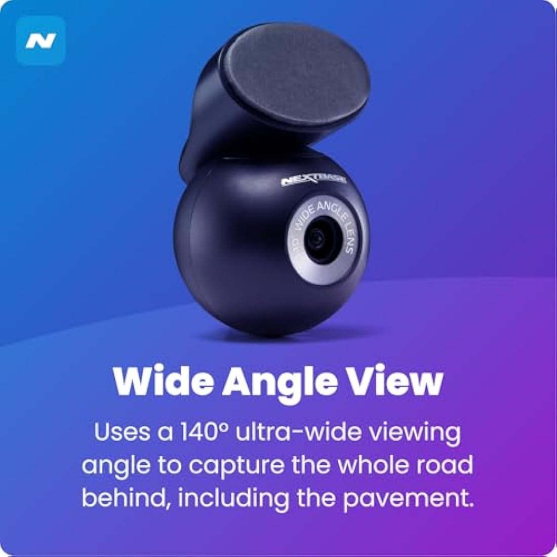 Nextbase Rear Window Camera | Compatible with 322GW, 422GW, 522GW, 622GW Dash Cams | Full Rear View Coverage, 140° Wide Angle, Magnetic Mount, 6.5m Cable, Series 2 Add-On Module