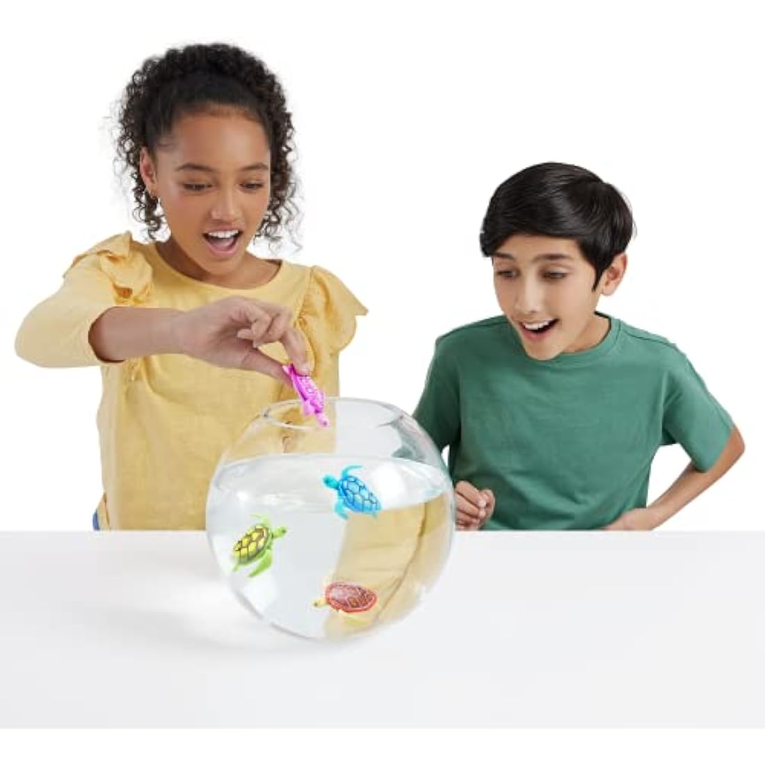 Robo Turtle Robotic Swimming Turtle by ZURU, Swims, Battery Powered, Toy Turtle, bath Toy(2 Pack, Orange & Blue)