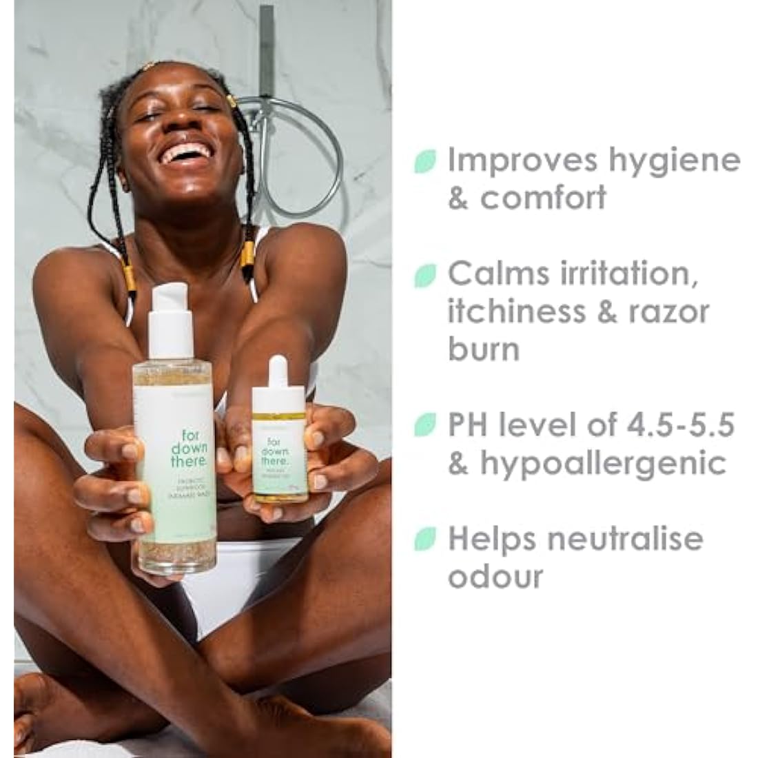 Superfood Intimate Care Kit | Healing Intimate Oil, Probiotic Intimate Wash, Intimate Scrub & Spot Soothe Gel | Bikini Line Shaving Routine For Ingrown Hairs, Razor Bumps, Irritation & Dryness