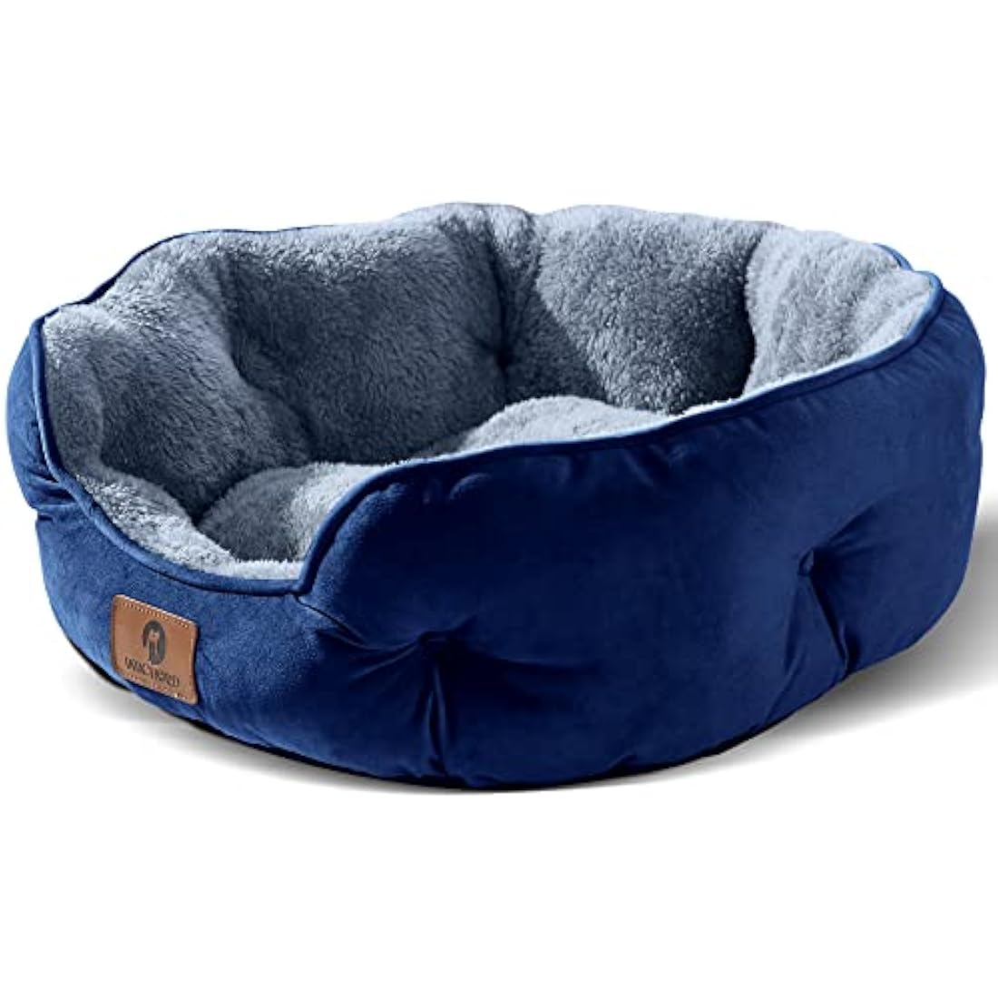 Asvin Medium Dog Bed for Medium Dogs, Large Cat Beds for Indoor Cats, Pet Bed for Puppy and Kitty, Extra Soft & Machine Washable with Anti-Slip & Water-Resistant Oxford Bottom, Blue, 25 inches
