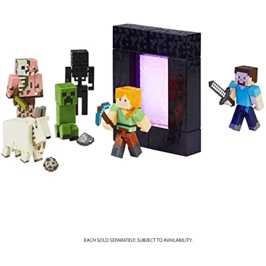Minecraft Creeper Build-A-Portal Figure - Collectible Figure and Build-A-Portal Piece, Movable Joints, 1 Accessory, 3.25" Tall, Gift for Kids 6+, HFC33