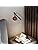 Ouglres Reading Wall Lamp 2pcs, LED With Switch, Industrial Wood and Black, 360° Swivel Goose-Neck Bed Light, for Bedroom, Hallway, Bathroom, Hotels, 3000k