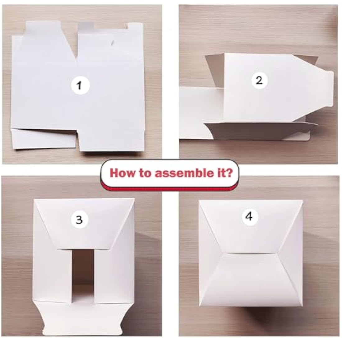 SHIPKEY 10PCS White Cardboard Gift Boxes with lids |10x10x10 cm Square Boxes | Small Gift Boxes Suitable for Party, Wedding, Christmas, Holidays, Birthdays and All Other Occasions
