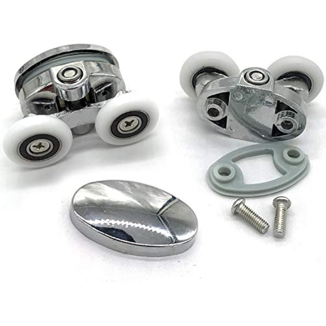 YUANQIAN Set of 4 new Oval butterfly twin wheel Shower door rollers (25MM)