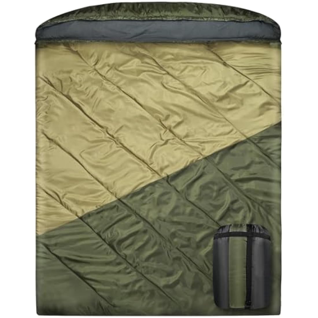 Mcota Double Sleeping Bag, 2 Person Queen Size Sleeping Bag for Adults Couples Family Camping Backpacking, XL Waterproof Lightweight for Cold Weather & Warm