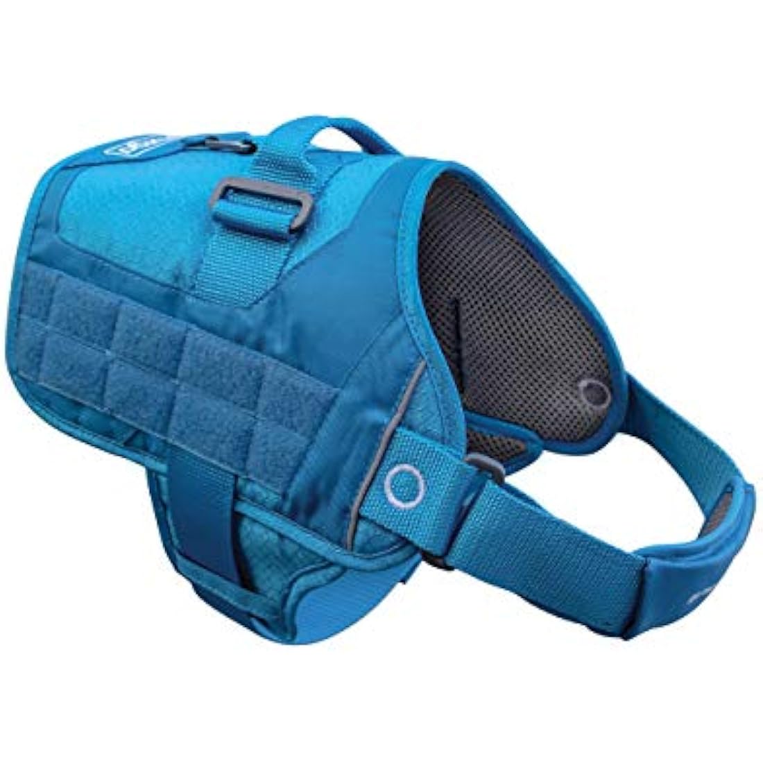 Kurgo RSG Dog Townie Harness, Easy On/Off Dog Hiking Harness, Adjustable, MOLLE Compatible, Small-Coastal Blue