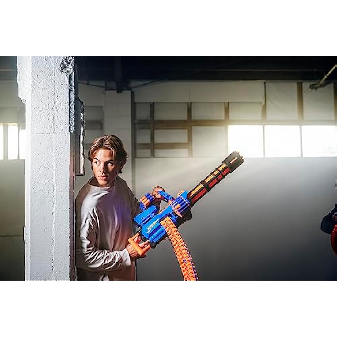 XSHOT Insanity Motorized Rage Fire by ZURU with 72 Darts, Air Pocket Technology Darts and Dart Storage, Motorized Blasting Power, Auto Feeding Belt, Tripod and Scope, Outdoor Toy