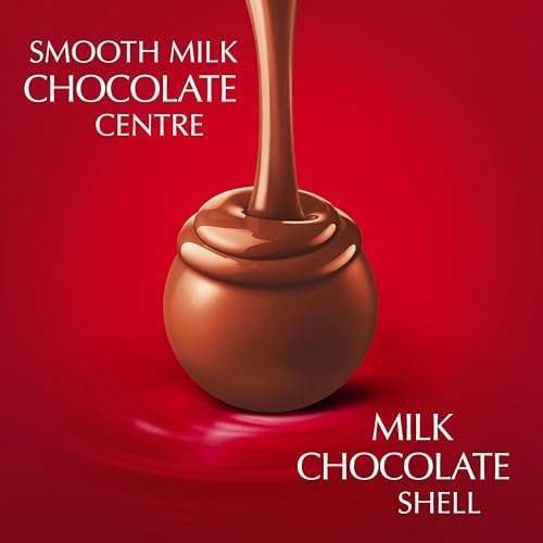 Lindt Lindor Milk Chocolate Truffles Bag - Approx 80 balls, 1kg - Chocolate Truffles with a Smooth Melting Filling - Gift Present or Sharing Box - Easter, Birthday, Congratulations