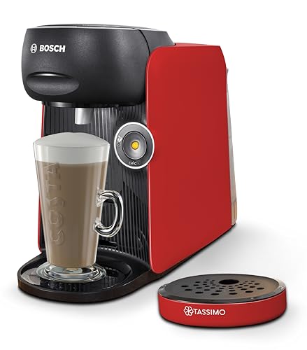 Tassimo by Bosch FINESSE TAS16B3GB POD Coffee Machine, 1400 Watt, 0.7 Litre - Red