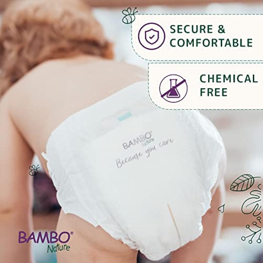 Bambo Nature Premium Eco Nappies, Size 6 (35+ lb/16+ kg), XXL, 20PK, Eco-Labelled Sustainable Nappies, Enhanced Leakage Protection, Secure and Comfortable Baby Nappy