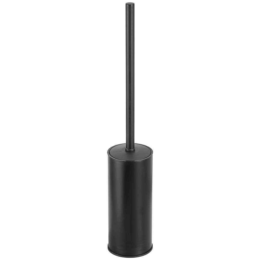 NSODOO Freestanding Toilet Brush Holder for Bathrooms, 304 Stainless Steel Toilet Brush Holder Rust Resistant Storage and Organisation Matte Black