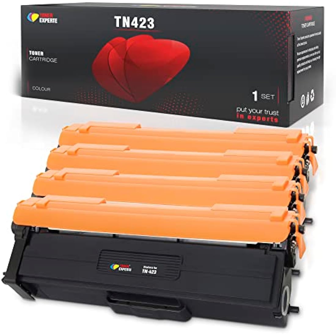 TONER EXPERTE Compatible Brother TN423 TN421 Toner Cartridge Replacement for TN-423 TN-421 for DCP-L8410CDW HL-L8260CDW HL-L8360CDW HL-L9310CDW MFC-L8690CDW MFC-L8900CDW 4-Pack