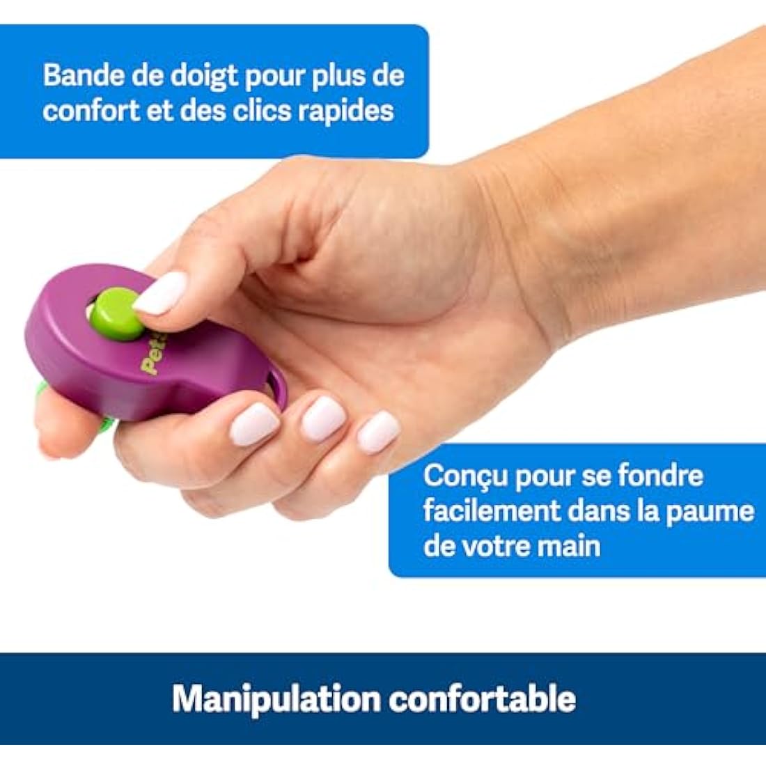 PetSafe Clik-R Training Tool, Training Clicker for Dogs, Reinforces Positive Behaviour, Comfortable Grip, Training Guide Included, Purple
