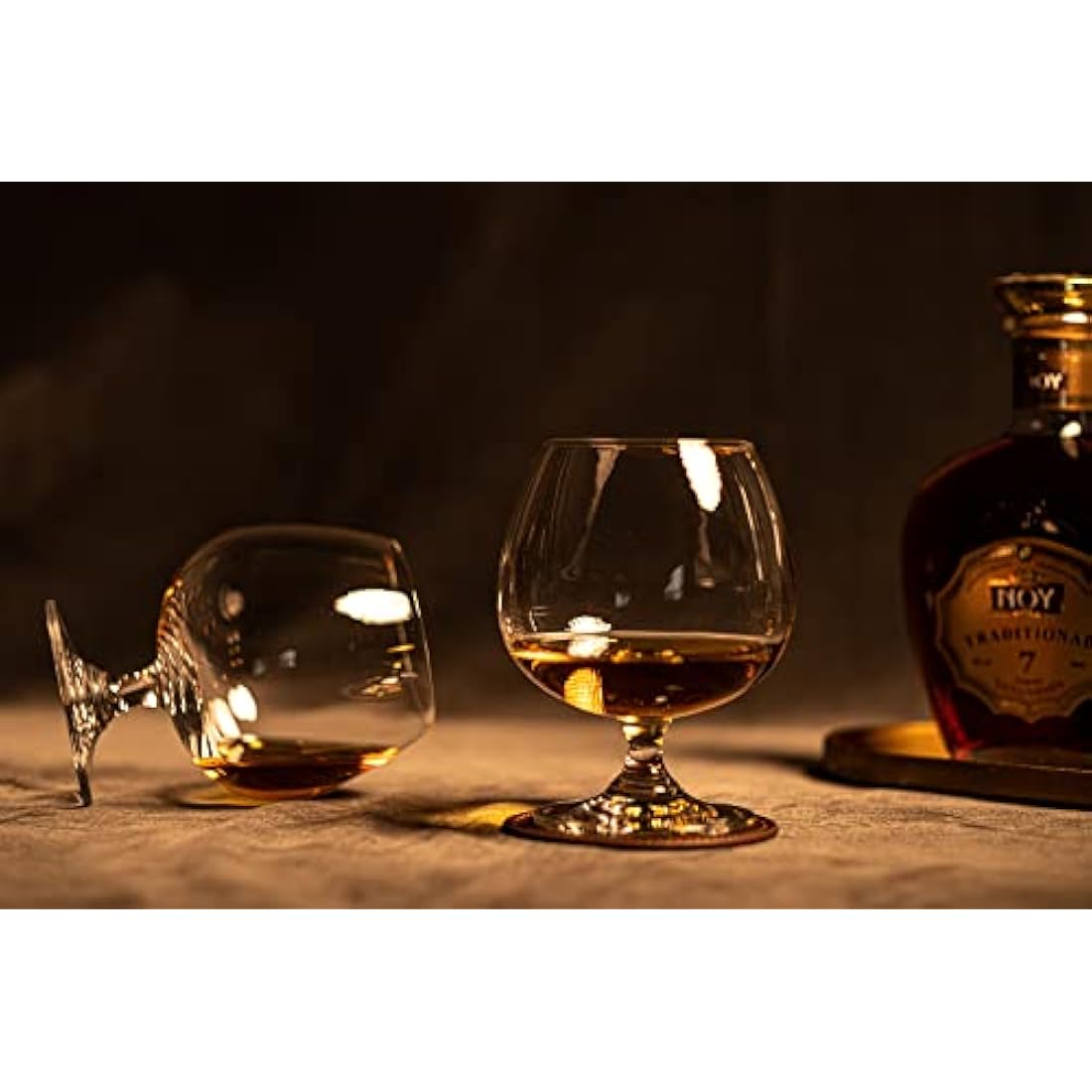 GLASSIQUE CADEAU Large 620 ml Crystal Brandy and Cognac Snifter Glasses | Set of 2 | Short Stem Giant Sniffer Bowls | Drinking and Tasting Glassware for Armagnac