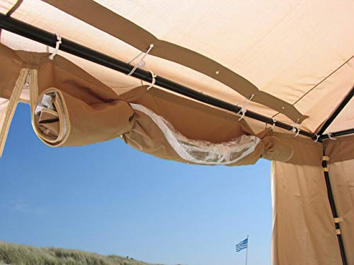 Quick-Star 2 Curtains Side Panels with PVC Window 300 x 195 cm for Sahara Gazebo 3 x 3 m Side Wall