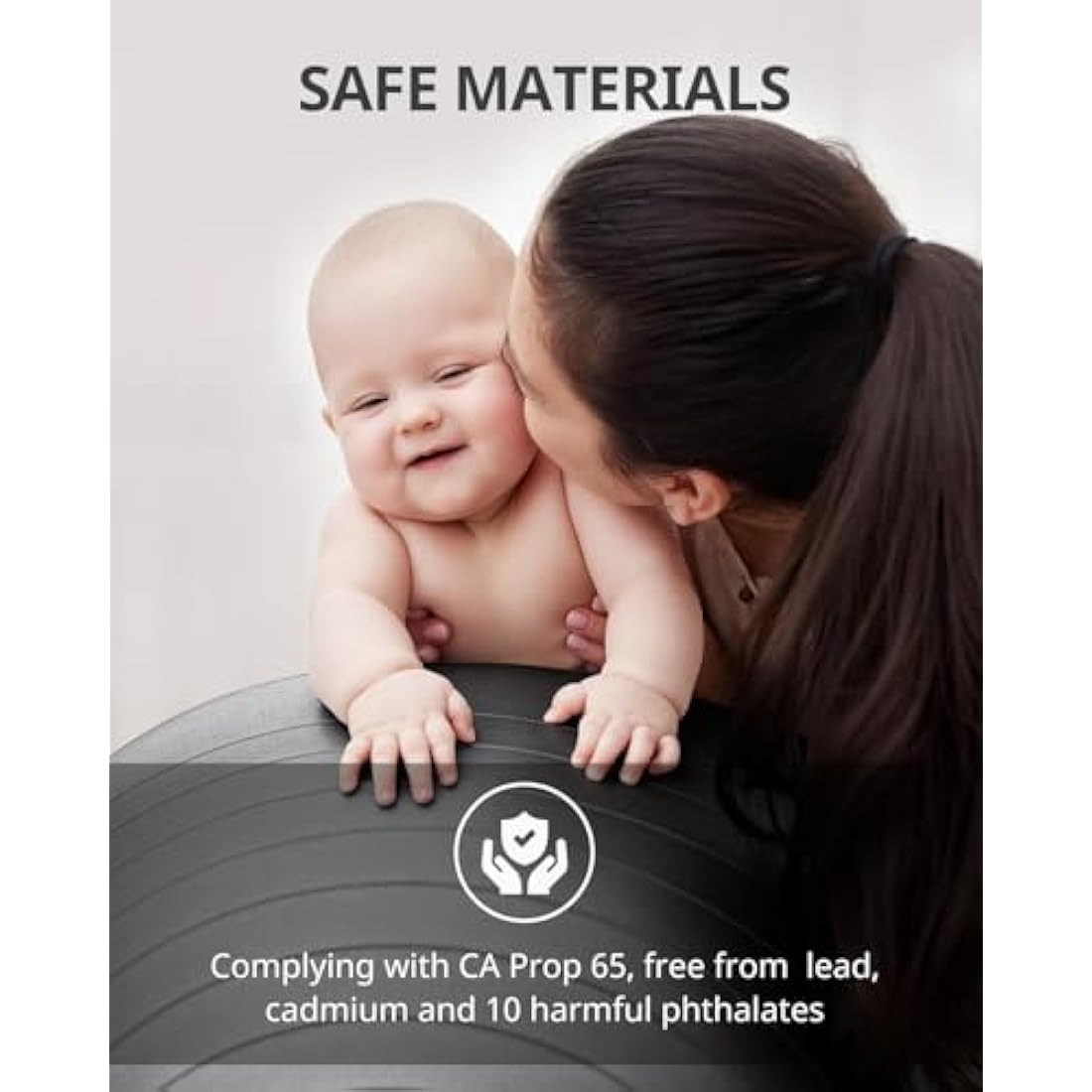 Trideer Exercise & Yoga Ball - 5 Sizes, Pregnancy & Maternity, Anti-Burst, Heavy Duty, Office Chair Ball & Gym Ball with Quick Pump