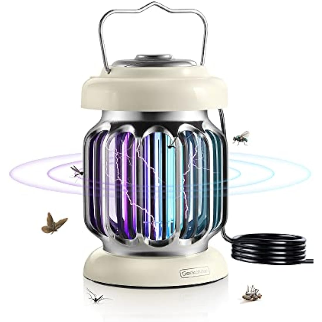 GeckoMan Hybrid Spectrum, Waterproof Switch, 15W Fly Zapper Electric Fly Catcher Bug Zapper Mosquito Killer Flies Killer Trap for Home Indoor UK Plug