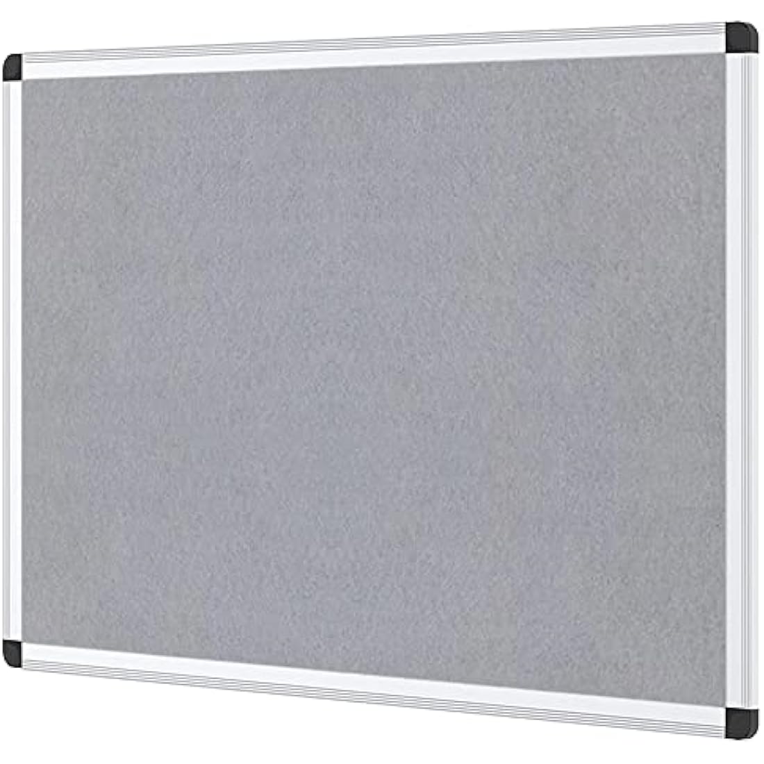 VIZ-PRO Notice Board Felt Grey, Silver Aluminium Frame, 90 X 60 cm