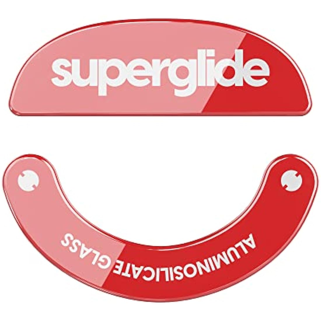 Superglide - Fastest and Smoothest Mouse Feet/Skates Made with Ultra Strong Flawless Glass Super Fast Smooth and Durable Sole for Pulsar X2 & X2 Mini Wireless Gaming Mouse (Red)