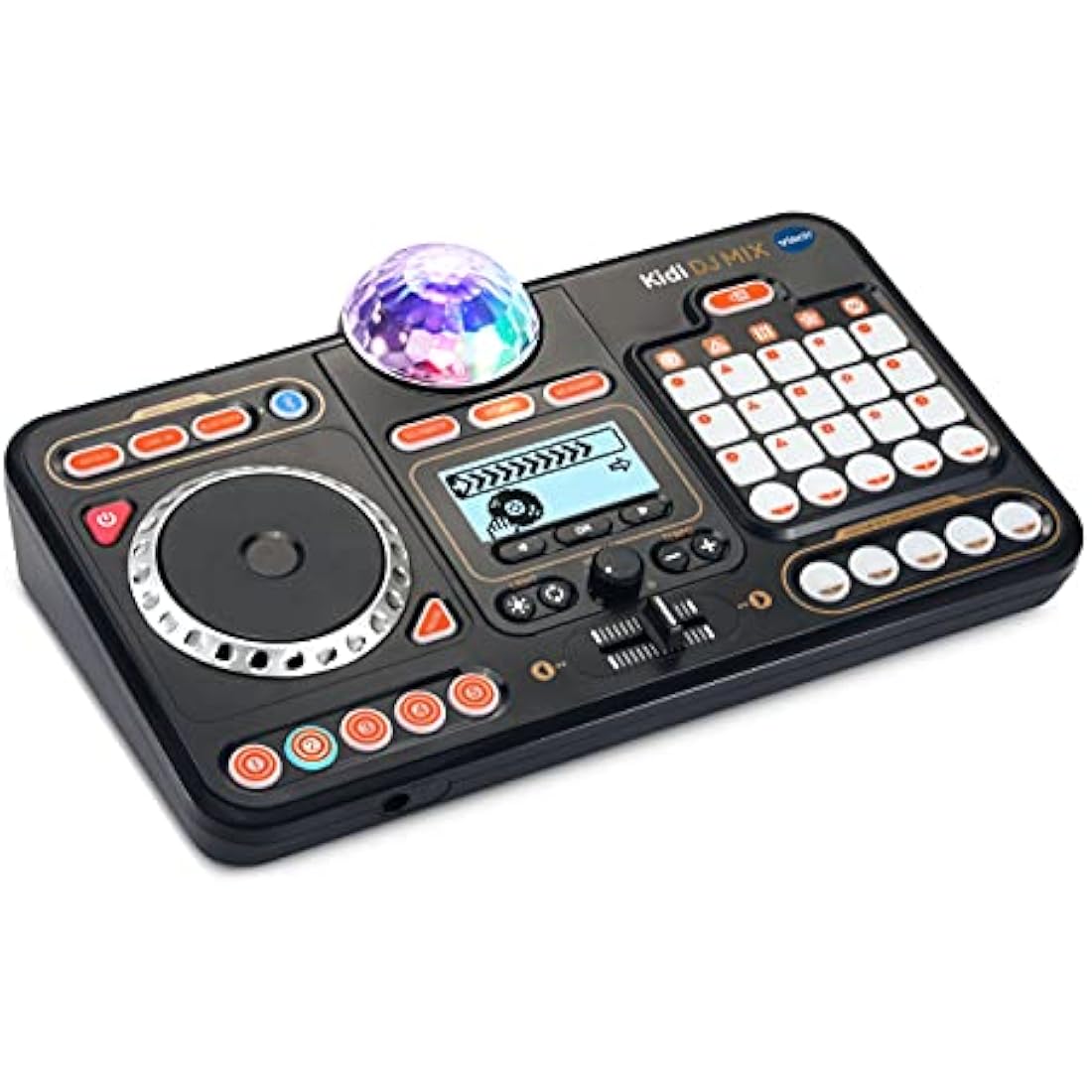 VTech Kidi DJ Mix (Black), Toy DJ Mixer for Kids with 15 Tracks and 4 Music Styles, with Lights and Effects, Educational Toy, Interactive Toy for Kids Aged 6 Years +,10.4 x 35.8 x 24.3 cm