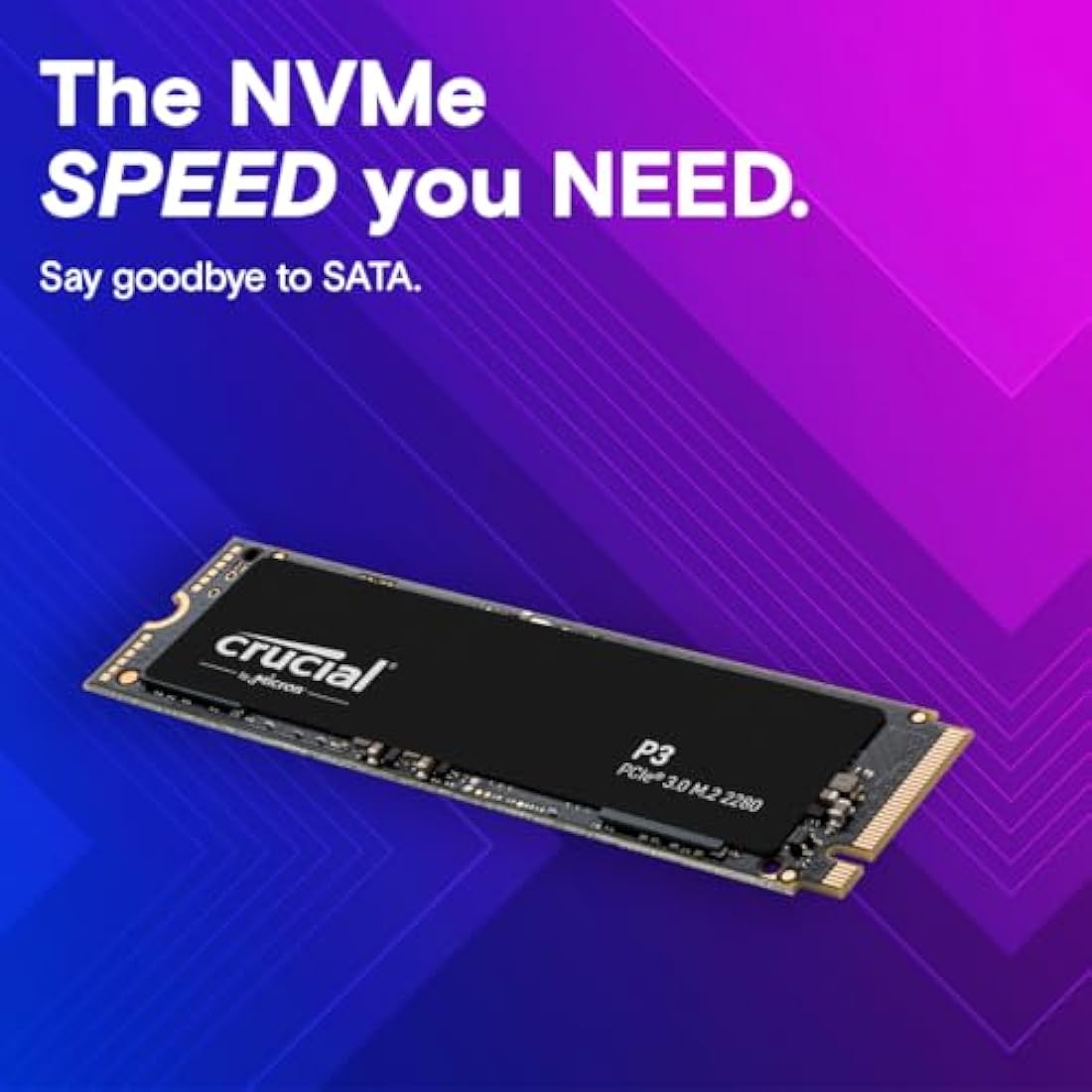 Crucial P3 500GB M.2 PCIe Gen3 NVMe Internal SSD - Up to 3500MB/s - CT500P3SSD8