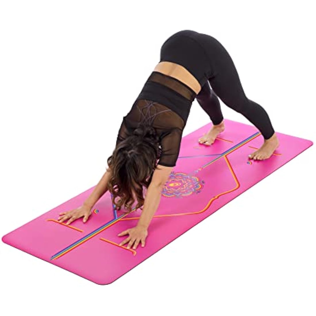 Liforme Printed Yoga Mat Collection - Free Yoga Bag, Patented Alignment System, Warrior-like Grip, Non-Slip, Eco-friendly, Sweat-resistant, Long, Wide and Thick for Comfort