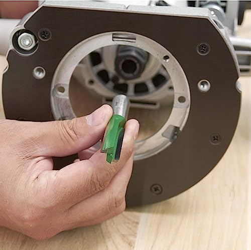 Trend CraftPro Straight Flute Two Flute Router Cutter, 1/2 Inch Shank with 12.7mm Cut Diameter and 50mm Cut Length, Carbide Tipped, C153X1/2TC