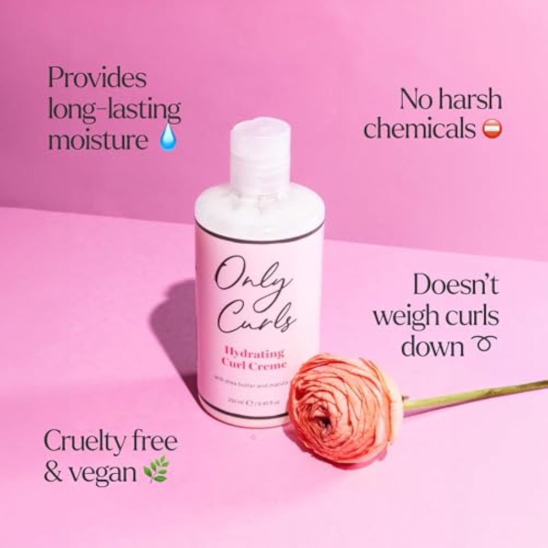 Only Curls Styling Bundle, 250ml x2, Curly Hair Products, Curl Cream & Enhancing Curl Gel, Curl Defining Set, Frizz-Free, Sulphate-Free, For All Curly Hair Types