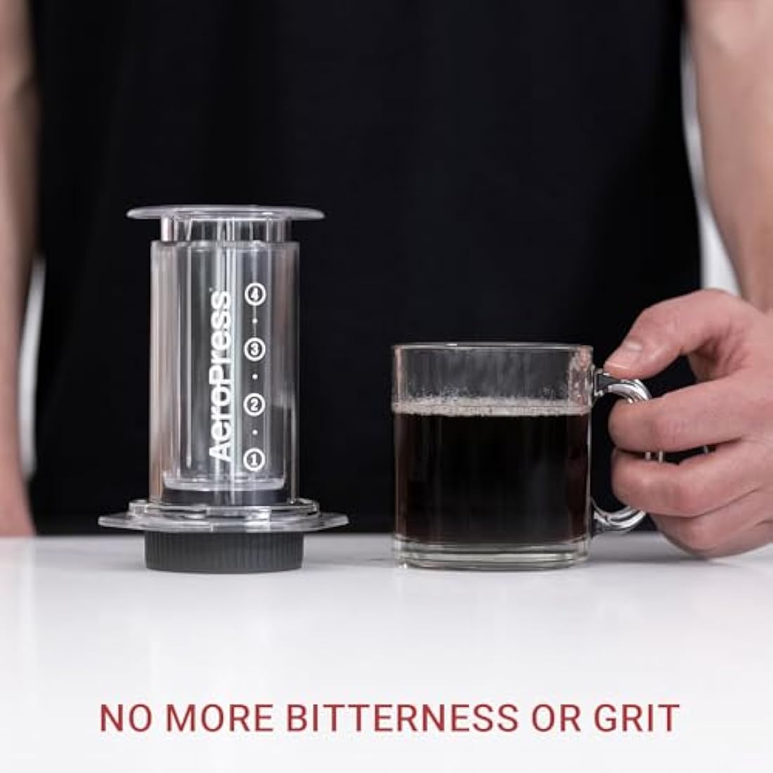 AeroPress Flow Control Filter Cap, No Drip Filter Cap for AeroPress Portable Coffee Press, Specialty Coffee Maker, Black