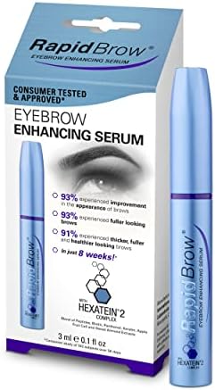 RapidBrow Eyebrow Enhancing Serum, Hexatein 2 Complex, 3 ml (Pack of 1)