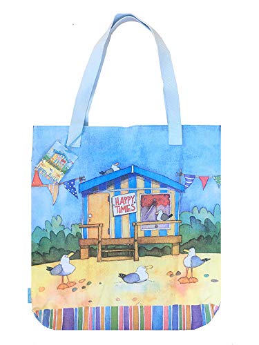 Emma Ball Large Beach Huts Large Cotton Bag