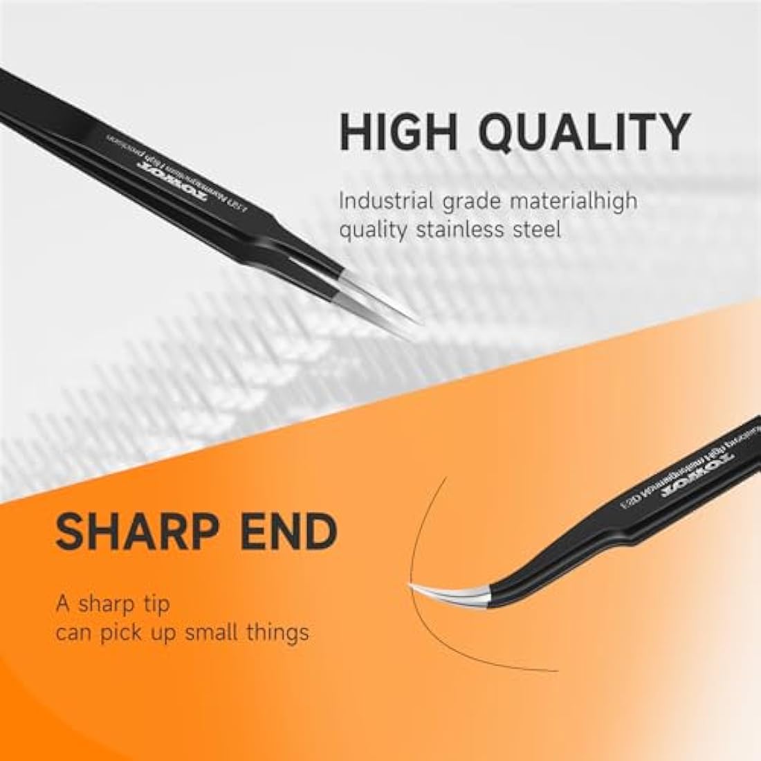 TOWOT 5PCS Precision Tweezers, Anti-Static Stainless Steel Tweezers for Electronics, Crafts, Welding, and Jewelry Making Industrial Tweezers