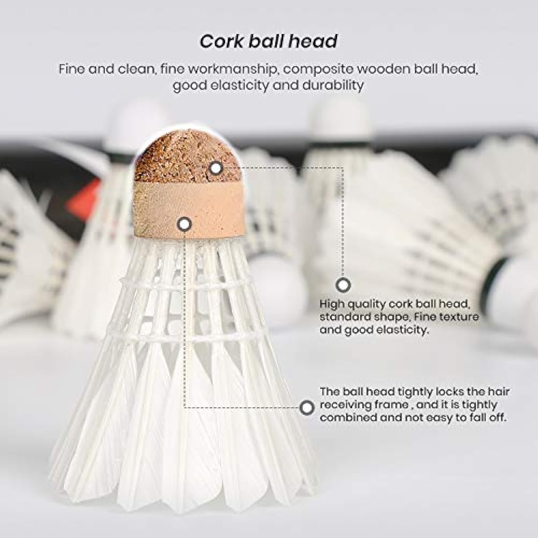 Nalax Badminton Birdie,12-Pack Professional Duck Feather Badminton Shuttlecocks Feather Ball With Great Durability Stability and Balance,Suitable for Professional Training Or Family Outdoor Sports