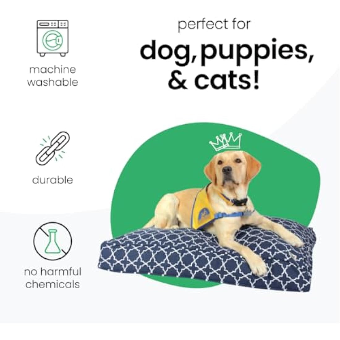 Molly Mutt Small Dog Bed Cover - Romeo & Juliet Print - Measures 22”x27”x5’’ - 100% Cotton - Durable - Breathable - Sustainable - Machine Washable Dog Bed Cover
