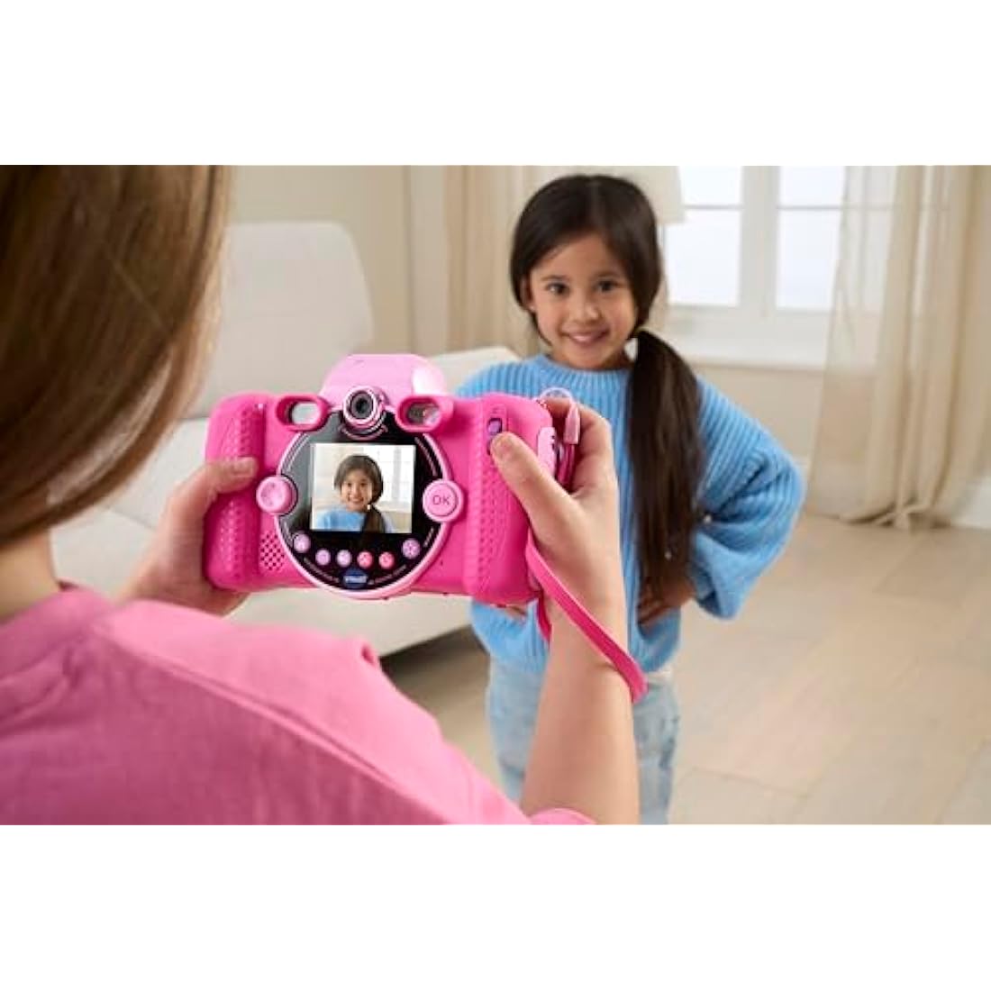 VTech KidiZoom Duo FX, Kids Camera with Colour Screen, 8MP, Photos, Selfies & Videos, AR Filters, 20 games, 75 photo & video effects, filters & frames, for Infants aged 3, 4, 5, 6, 7 + years, Pink