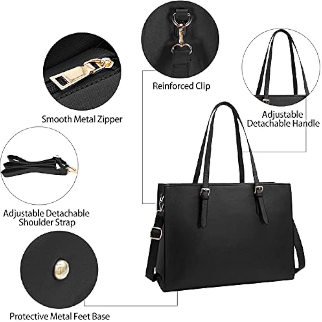 NUBILY Laptop Bags for Women 15.6 inch Large Tote Bag Ladies Handbag Business Work Bag