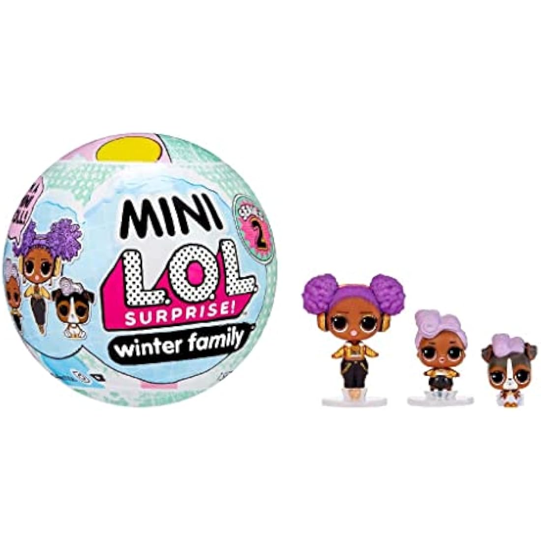 LOL Surprise OMG Mini Family Collection - RANDOM ASSORTMENT - Miniature Replica Doll with Lil Sis, Pet, & Signature Fashion - Reusable Packaging Playset - For Kids & Collectors Ages 4+