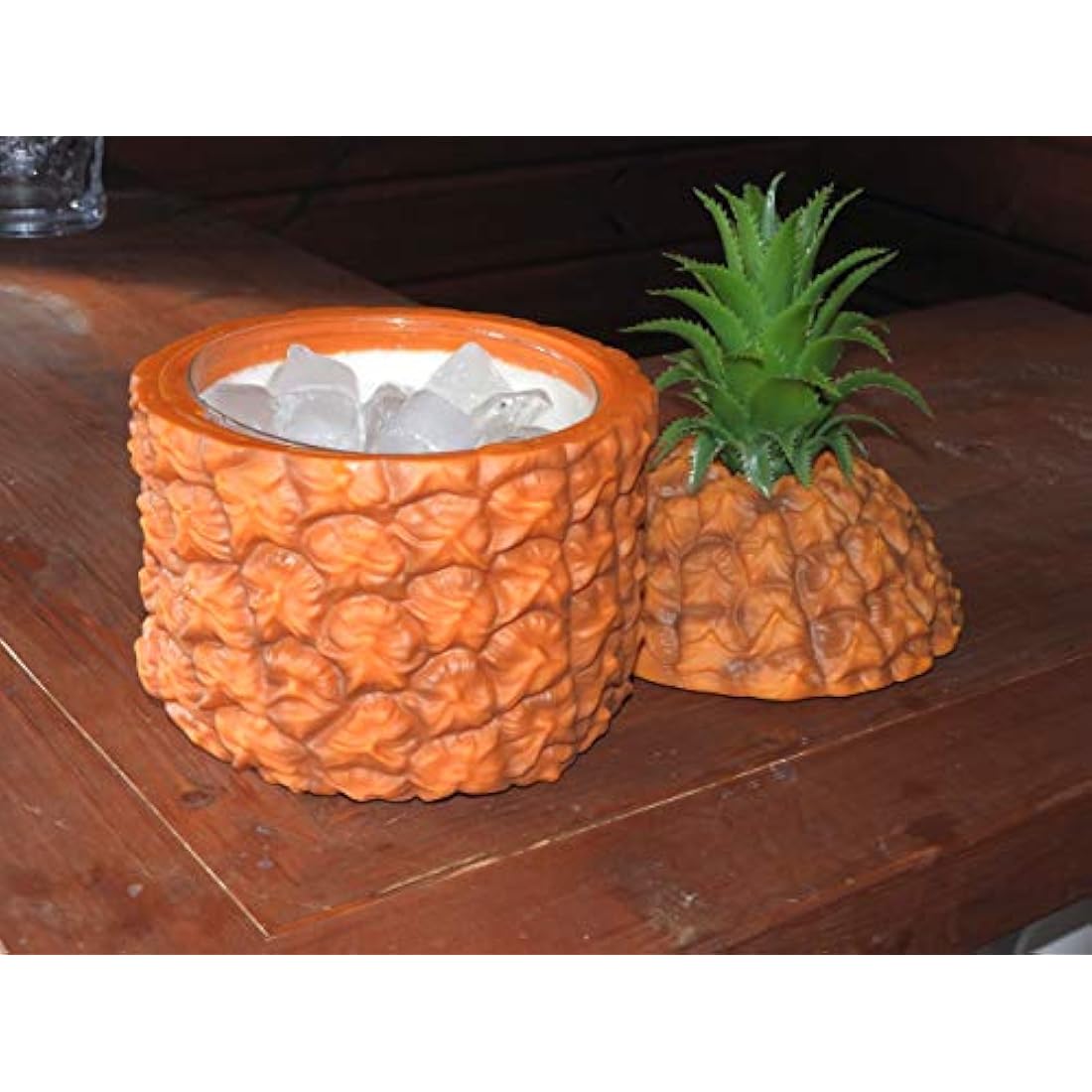 Bar Bespoke Retro Pineapple Ice Bucket - Vintage Plastic Pineapple Shaped Centrepiece
