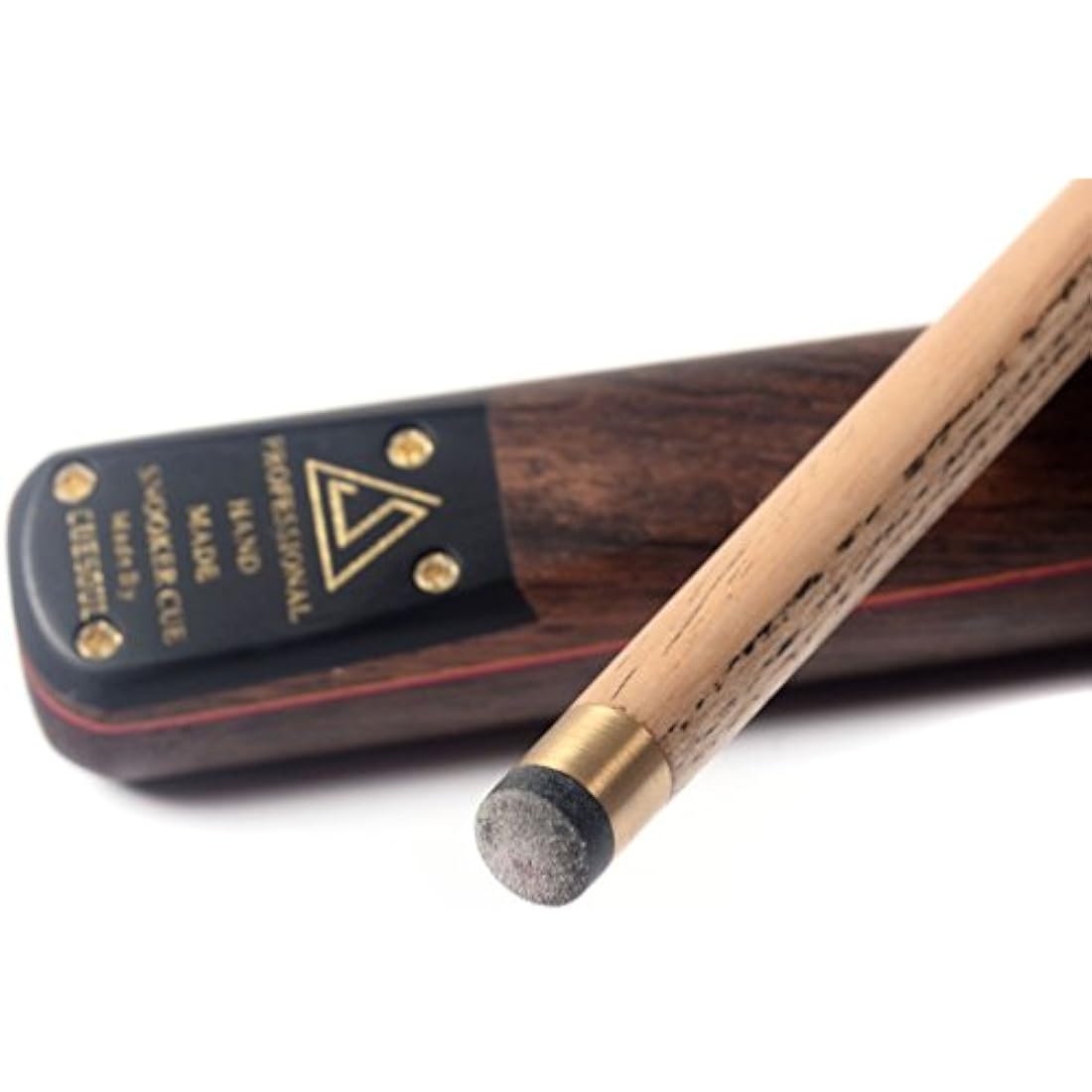 CUESOUL 57" 3/4 Joint Snooker Billiard Pool Cue Handcrafted Rosewood Butt Includes 50cm Rosewood/Telescopic Aluminium Extension with 6" Mini Butt, MDF Protective Case, 9.5mm Tip Snooker Cue Set