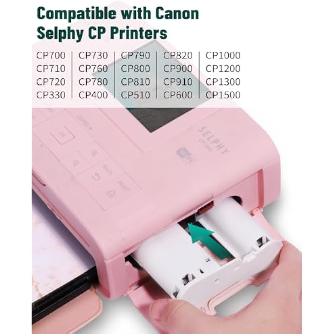 Compatible Canon Selphy CP1500 Ink and Paper for Selphy Photo Printer CP1500 CP1300 CP1200 CP910 CP800 CP780 4x6 inch 10x15cm, KP-108IN 3xKP-36IP Photo Paper 108 Sheets and 3 Colour Ink Cassette