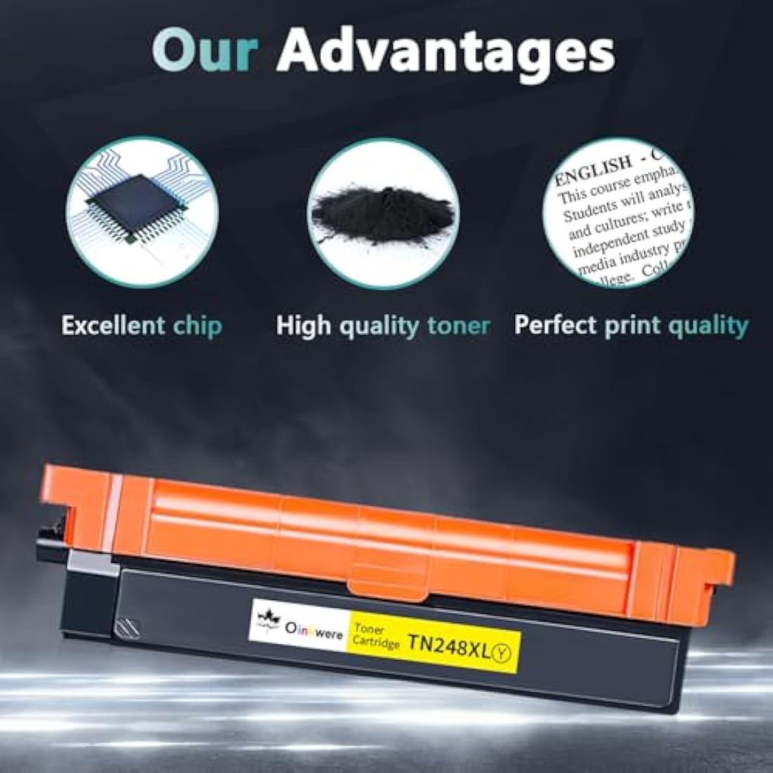 OINKWERE TN248 TN248XL Toner Cartridge Compatible with Brother TN248XL toner TN-248 TN248XLBK for Brother MFC-L3740CDWE L3740CDW L8390CDW HL-L3220CWE L8240CDW DCP-L3520CDWE L3520CDW L3560CDW (4 Pack)
