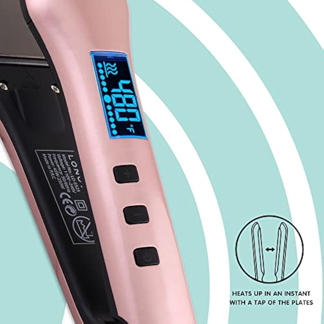Titanium Hair Straighteners for Thick Hair - Professional Flat Iron Hair Straightener for Women