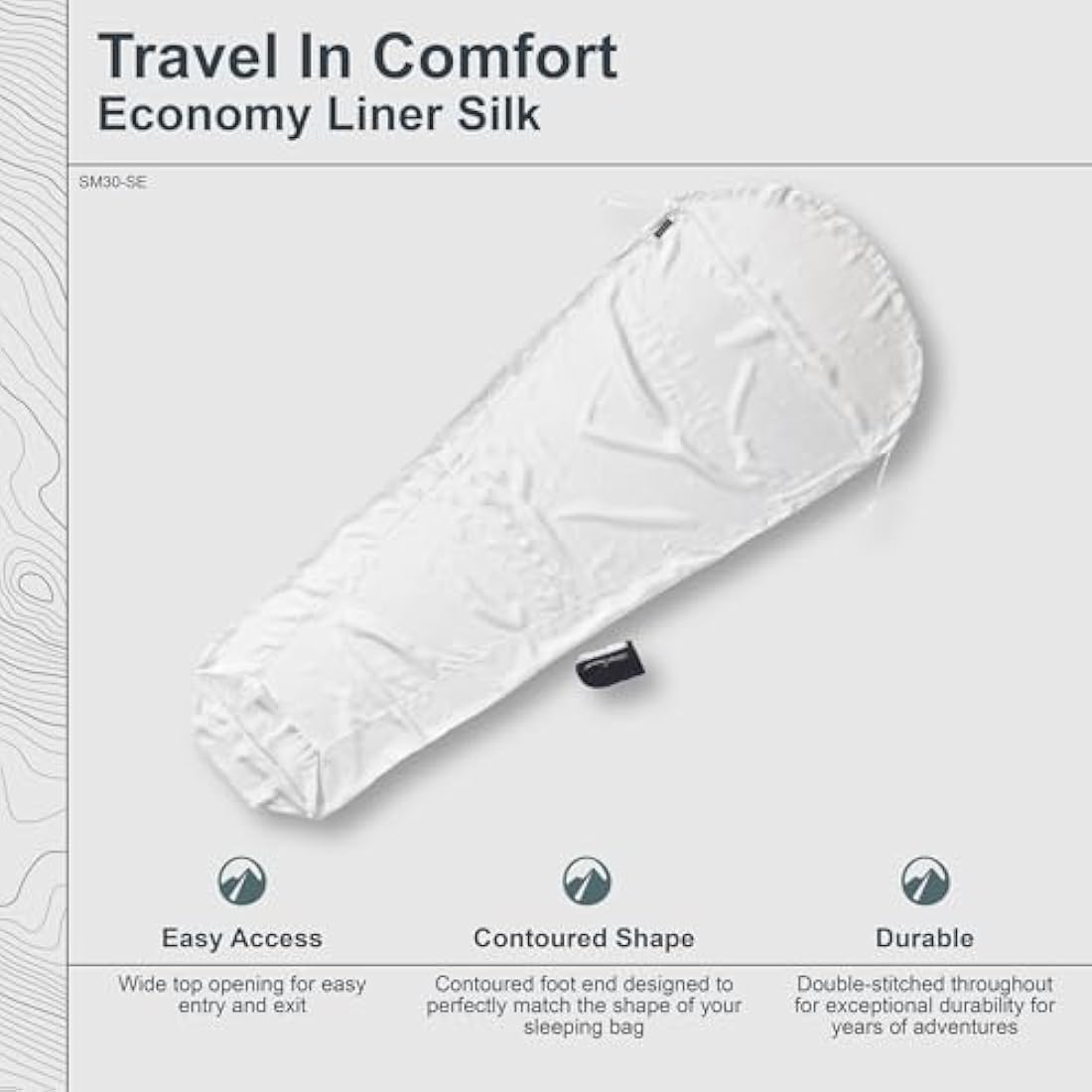 Cocoon Inlet Silk Eco White, Unisex, 750217001, White, 1 (Mumie)