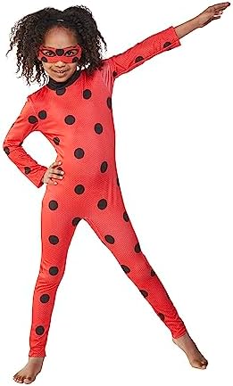 Rubie's Official Miraculous Ladybug Childs Costume and Eye mask, Superhero Fancy Dress