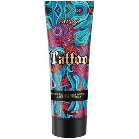Onyx Tattoo Protect Sunbed Cream | Tanning Accelerator with Ink Care | Dark Sunbed Lotion with Hydration | Streak-Free Formula for Indoor Tanning | Smooth, Even Results | Long-Lasting Skin Nourishment